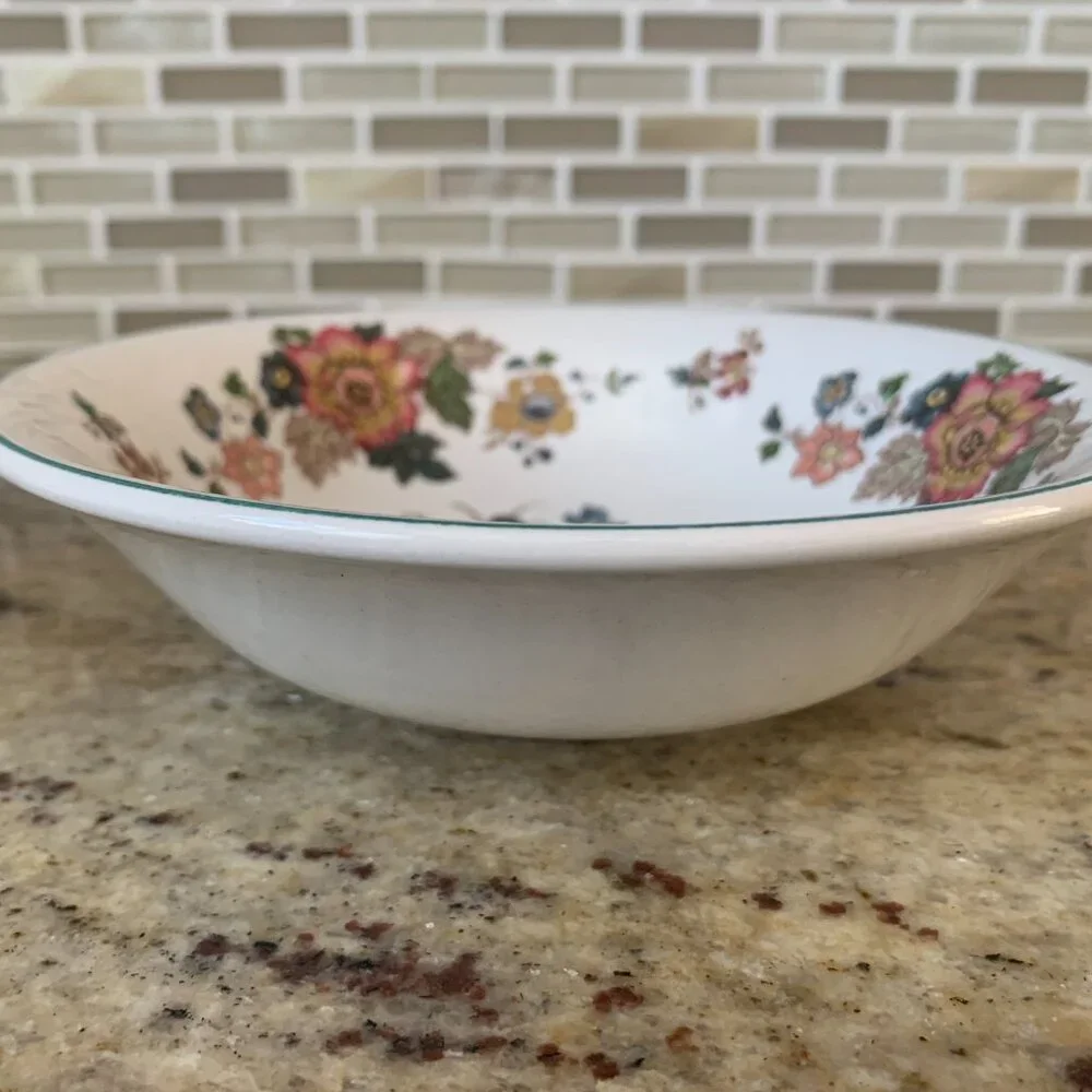 Set of 4 Wedgwood Eastern Flowers Coupe Cereal Bowls 6.25